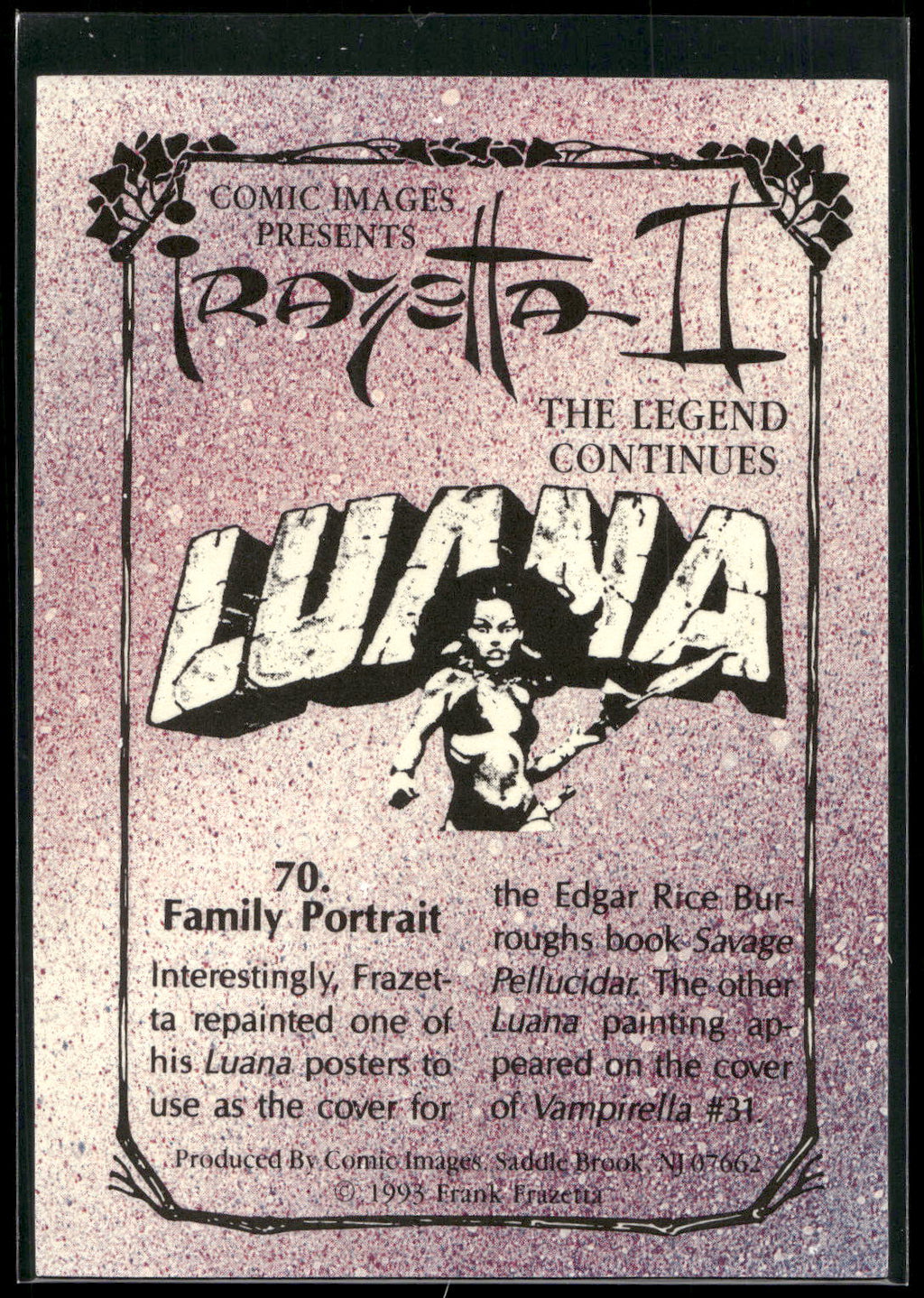 1993 Comic Images Frazetta II The Legend Continues #70 Family Portrait