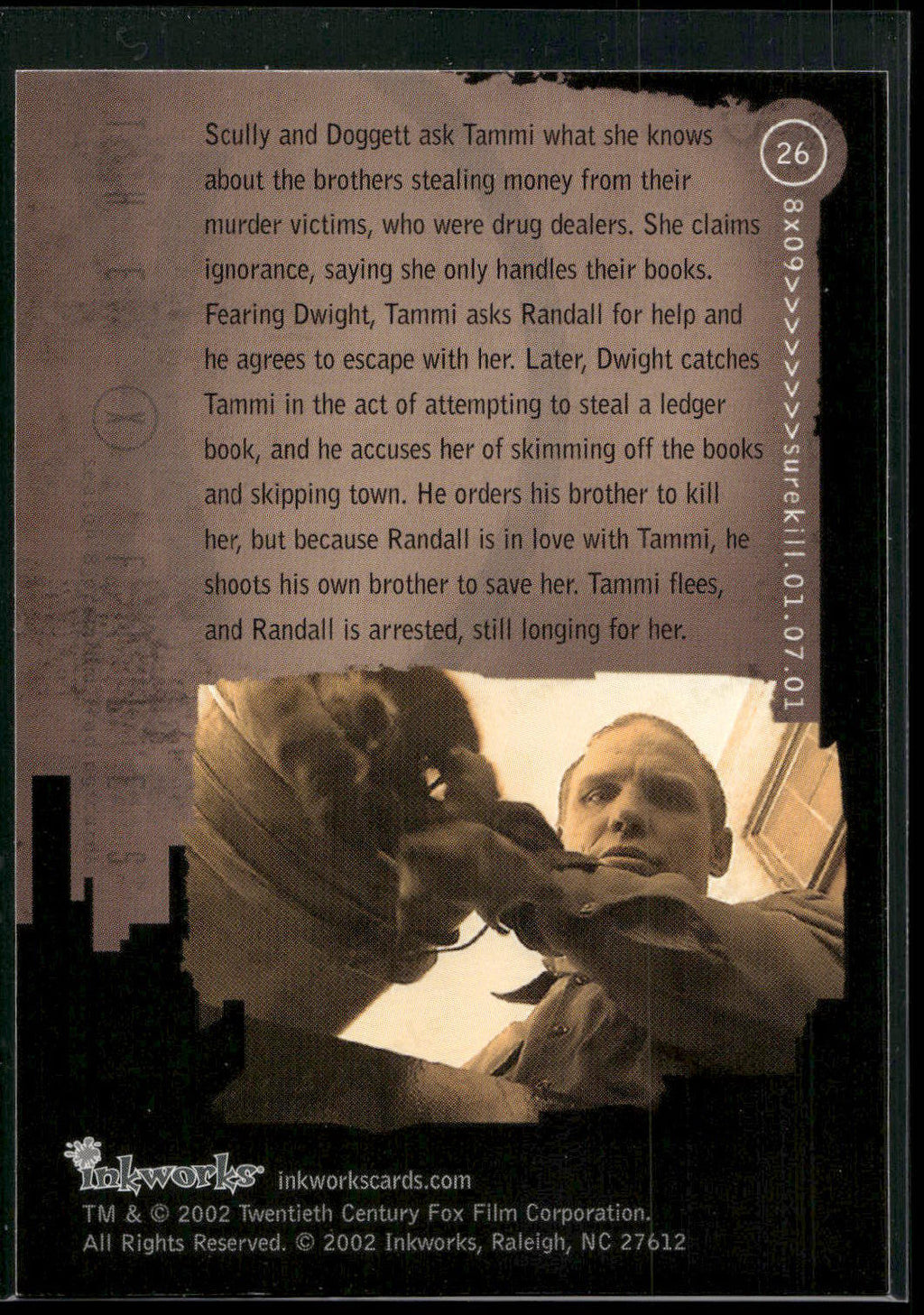 2002 Inkworks X-Files Season 8 #26 8x09 Surekill
