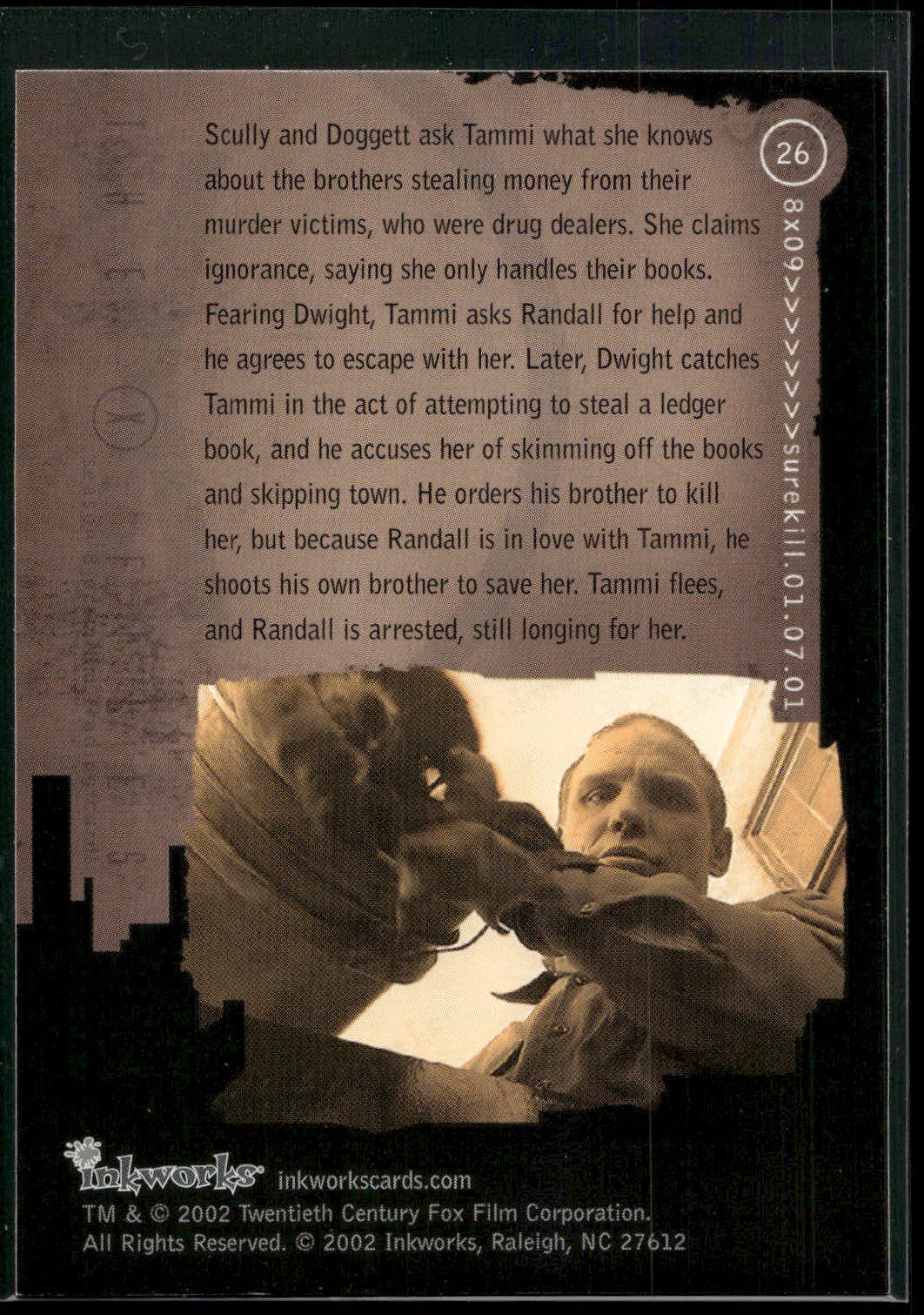 2002 Inkworks X-Files Season 8 #26 8x09 Surekill