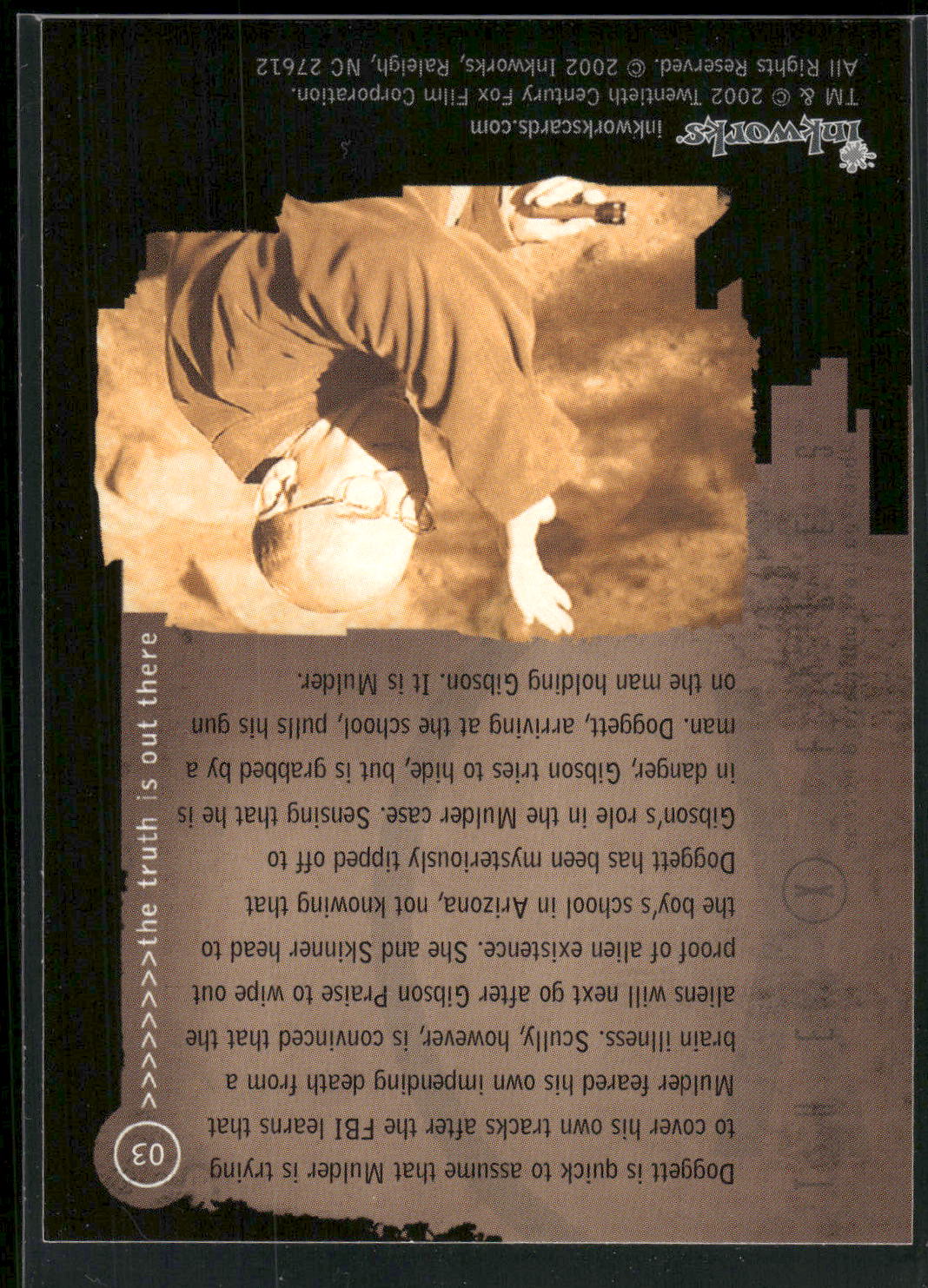 2002 Inkworks X-Files Season 8 #3 8x01 Within