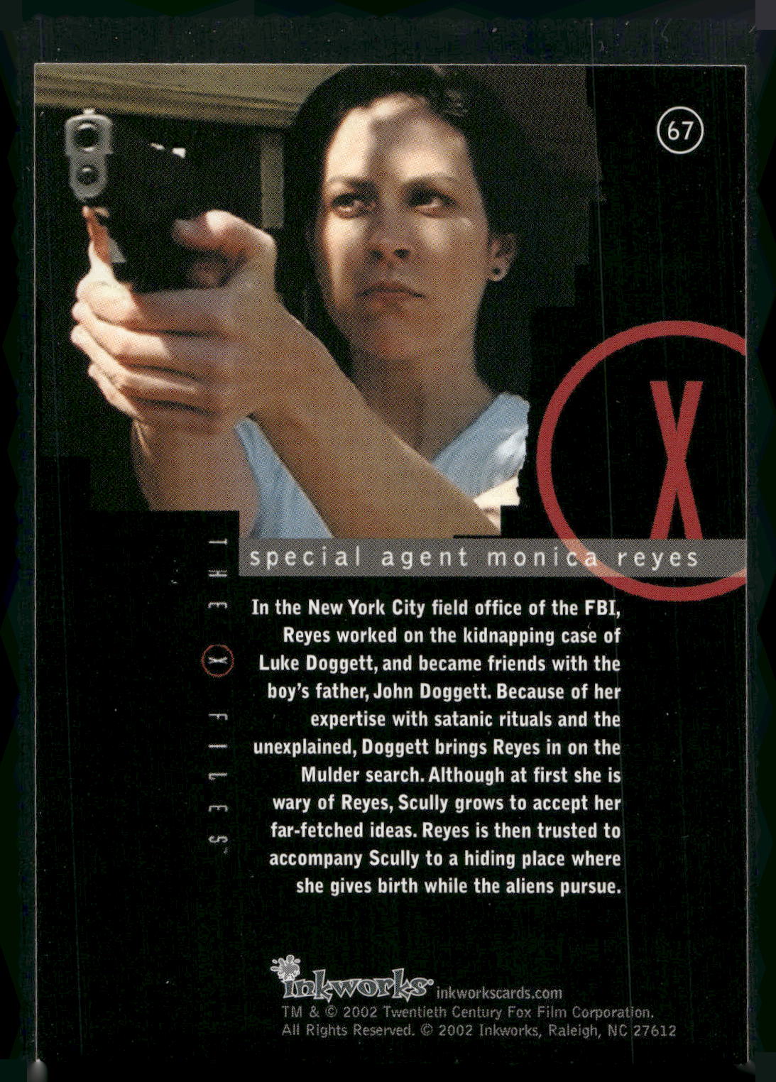2002 Inkworks X-Files Season 8 #67 Special Agent Monica Reyes