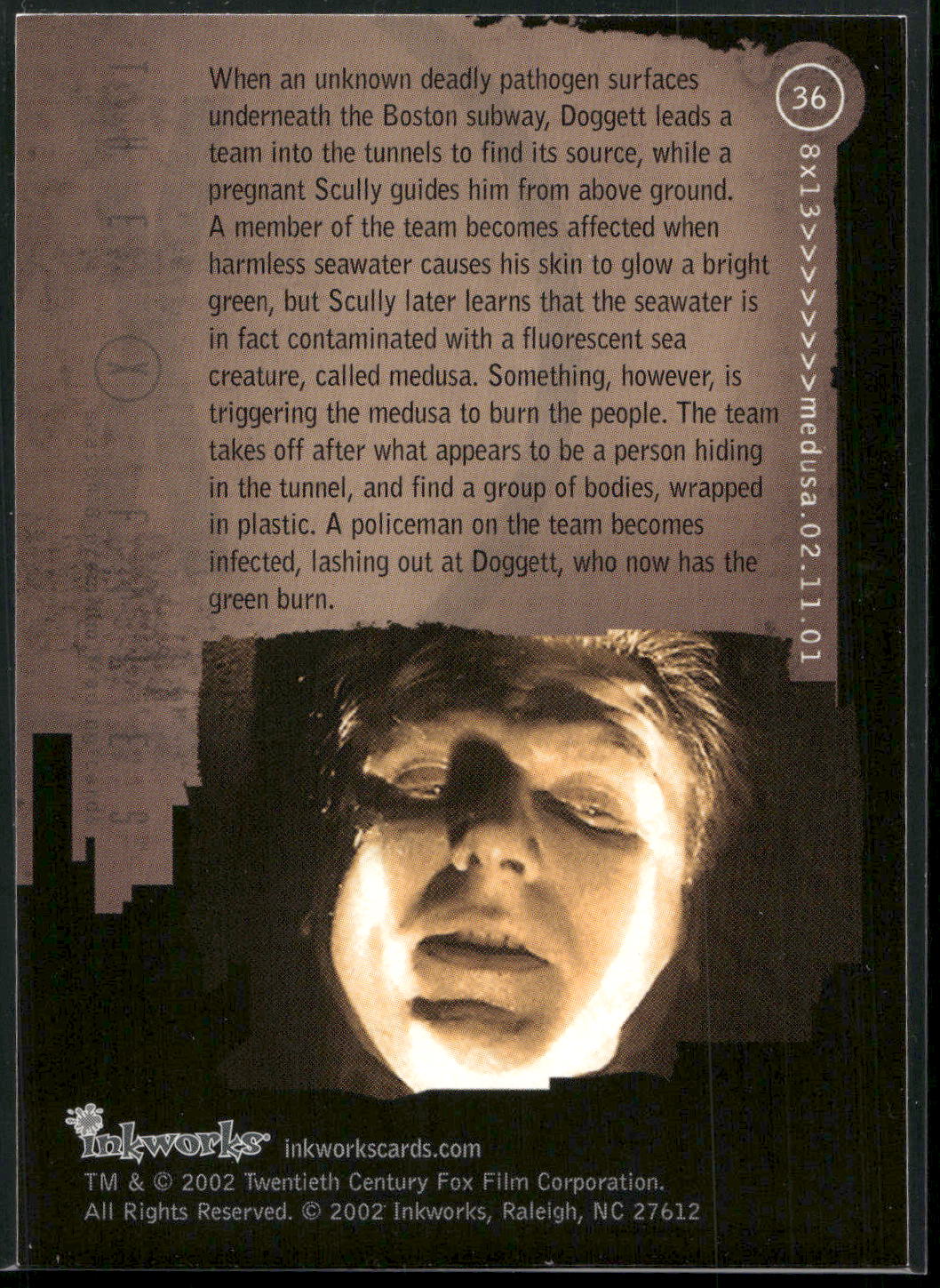 2002 Inkworks X-Files Season 8 #36 8x13 Medusa