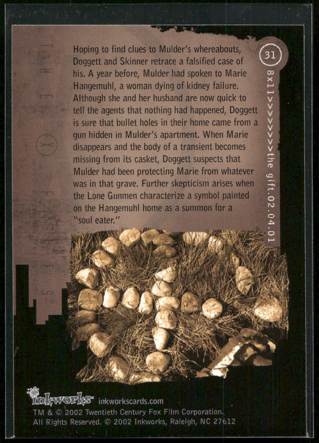 2002 Inkworks X-Files Season 8 #31 8x11 The Gift