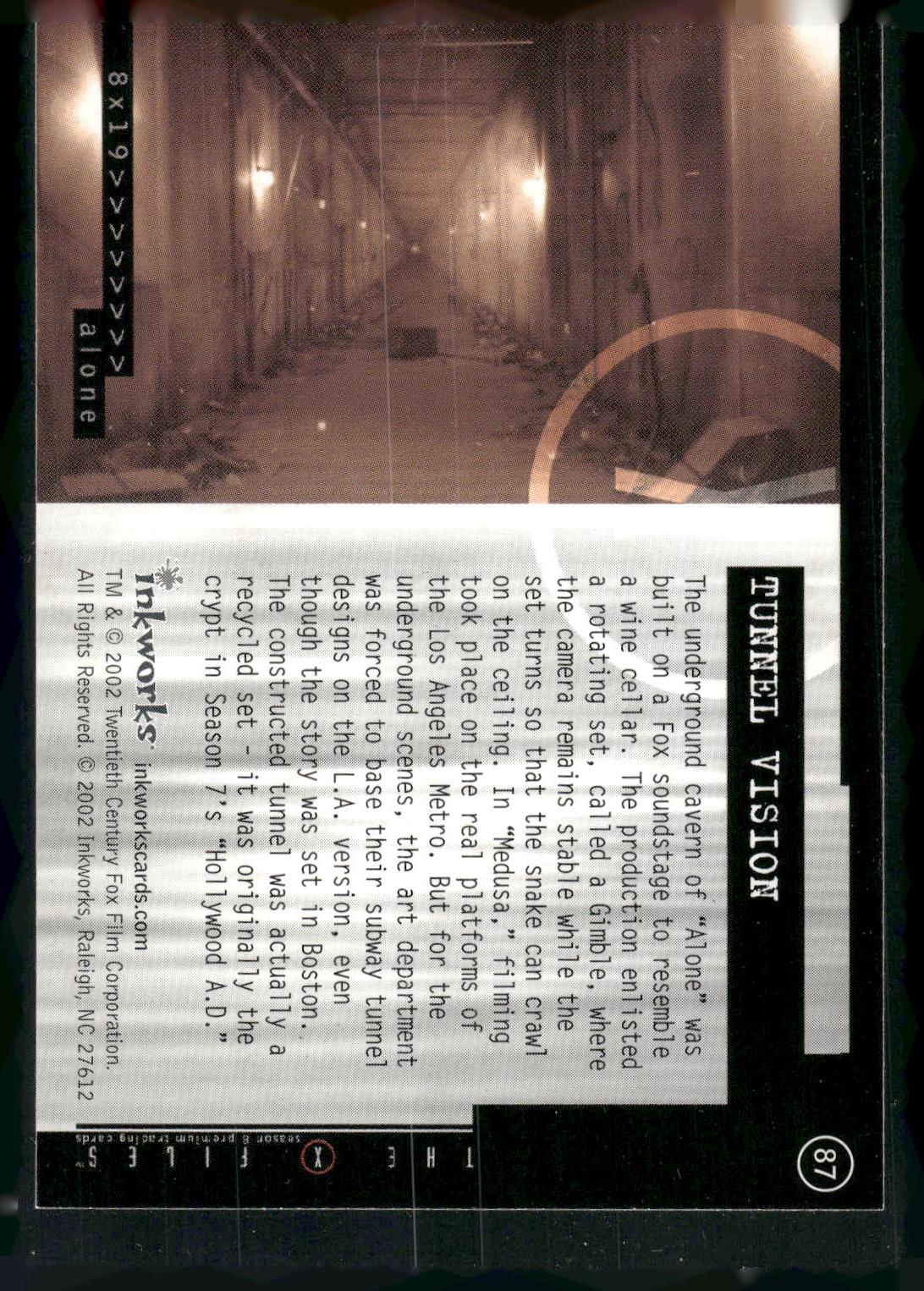 2002 Inkworks X-Files Season 8 #87 Tunnel Vision