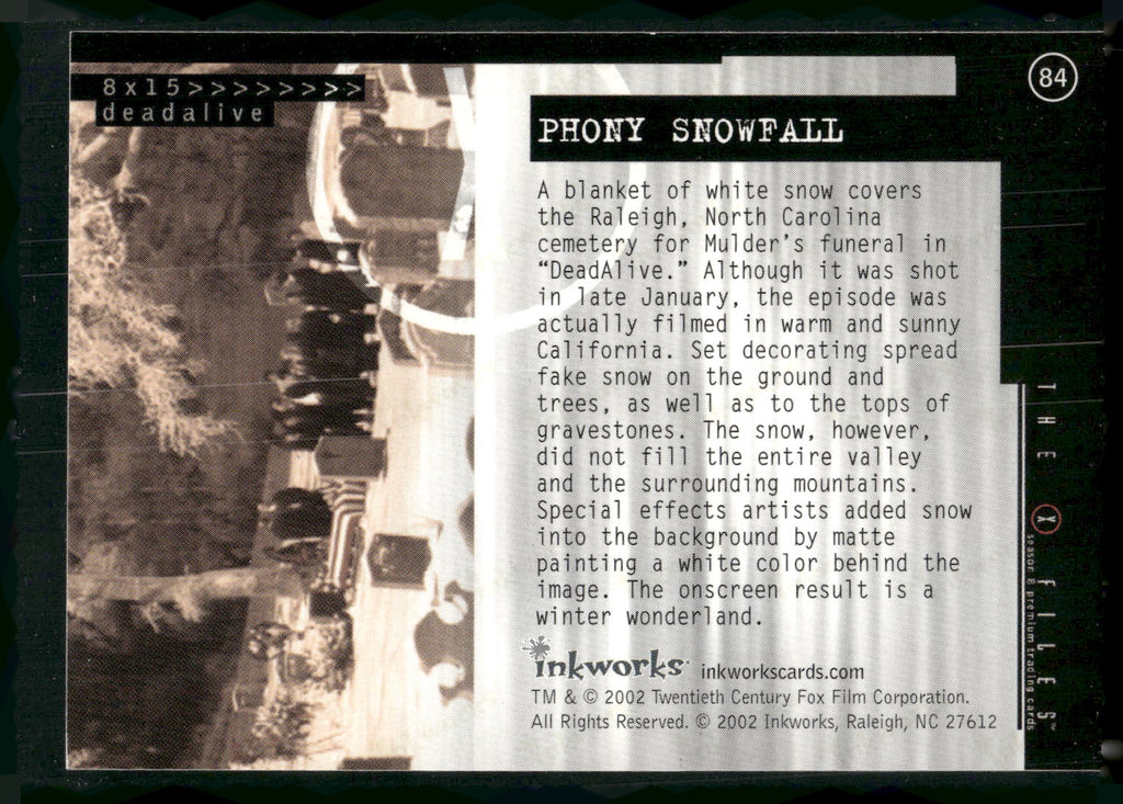 2002 Inkworks X-Files Season 8 #84 Phony Snowfall