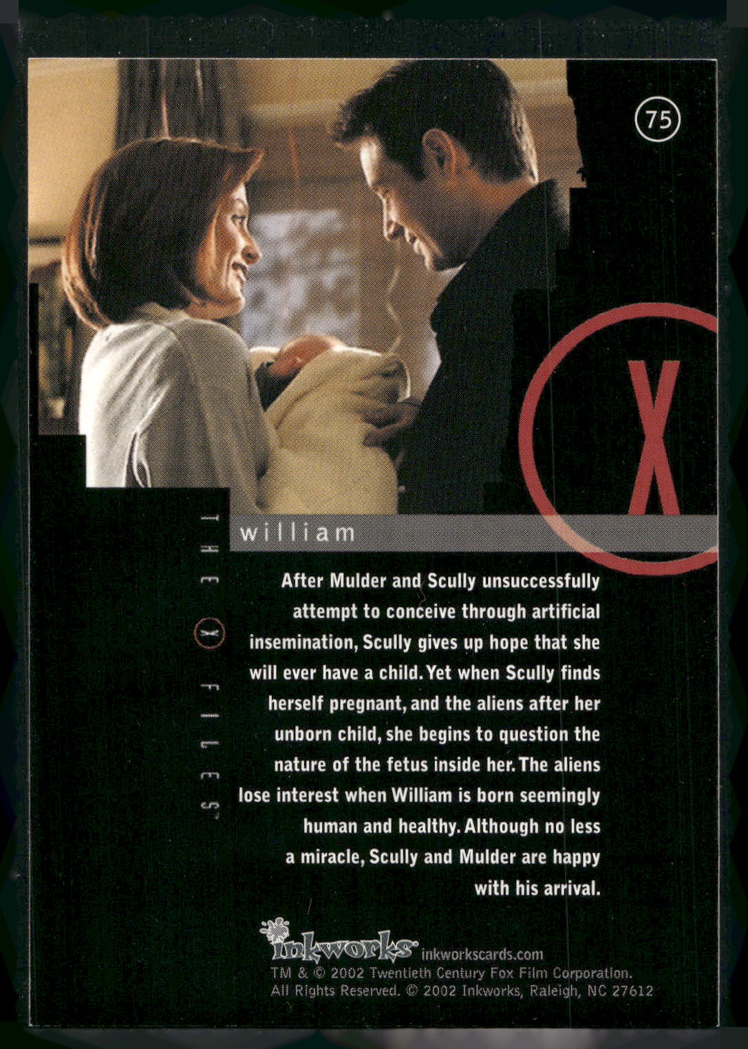 2002 Inkworks X-Files Season 8 #75 William