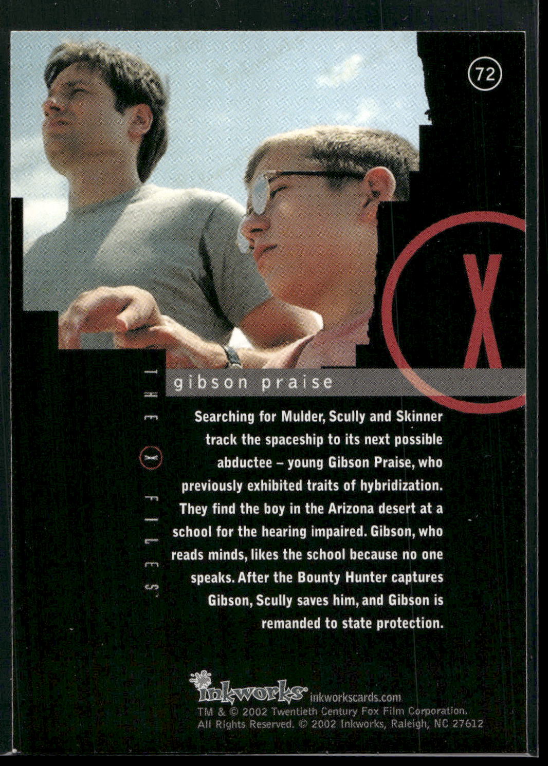 2002 Inkworks X-Files Season 8 #72 Gibson Praise
