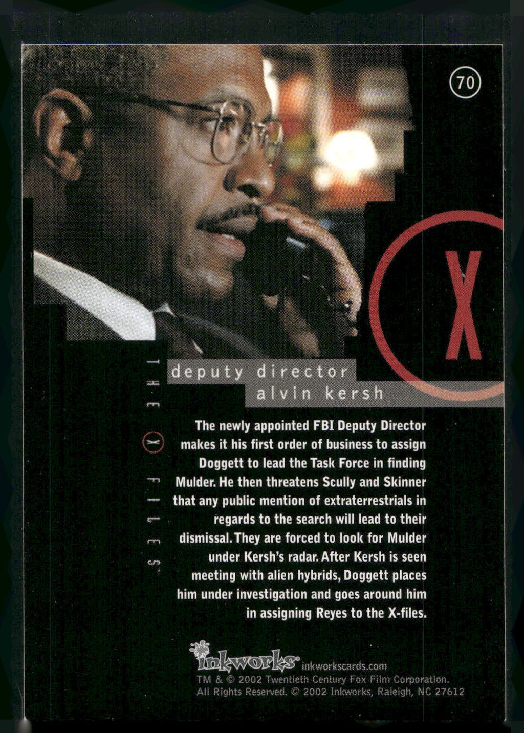 2002 Inkworks X-Files Season 8 #70 Deputy Director Alvin Kersh