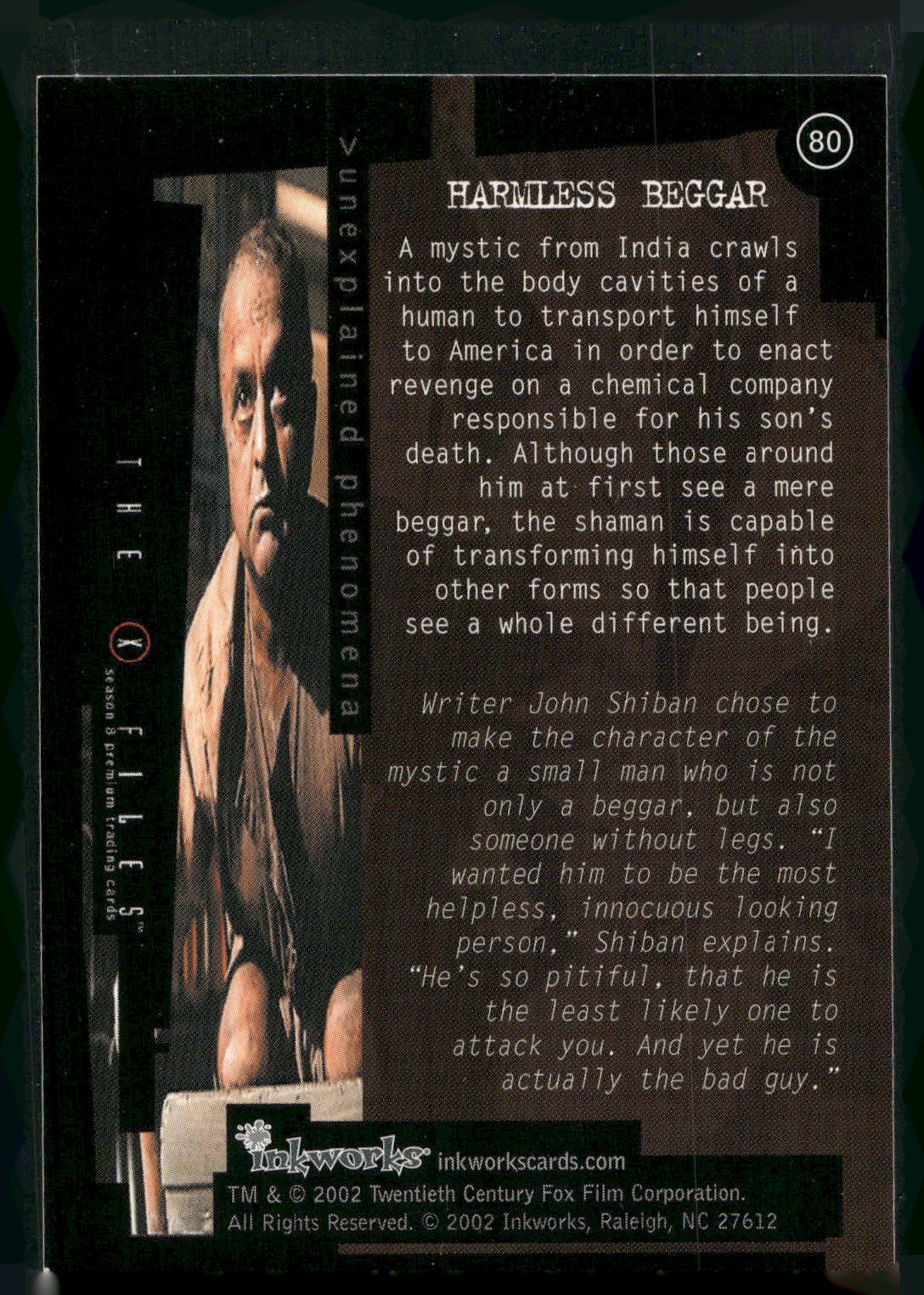 2002 Inkworks X-Files Season 8 #80 Harmless Beggar