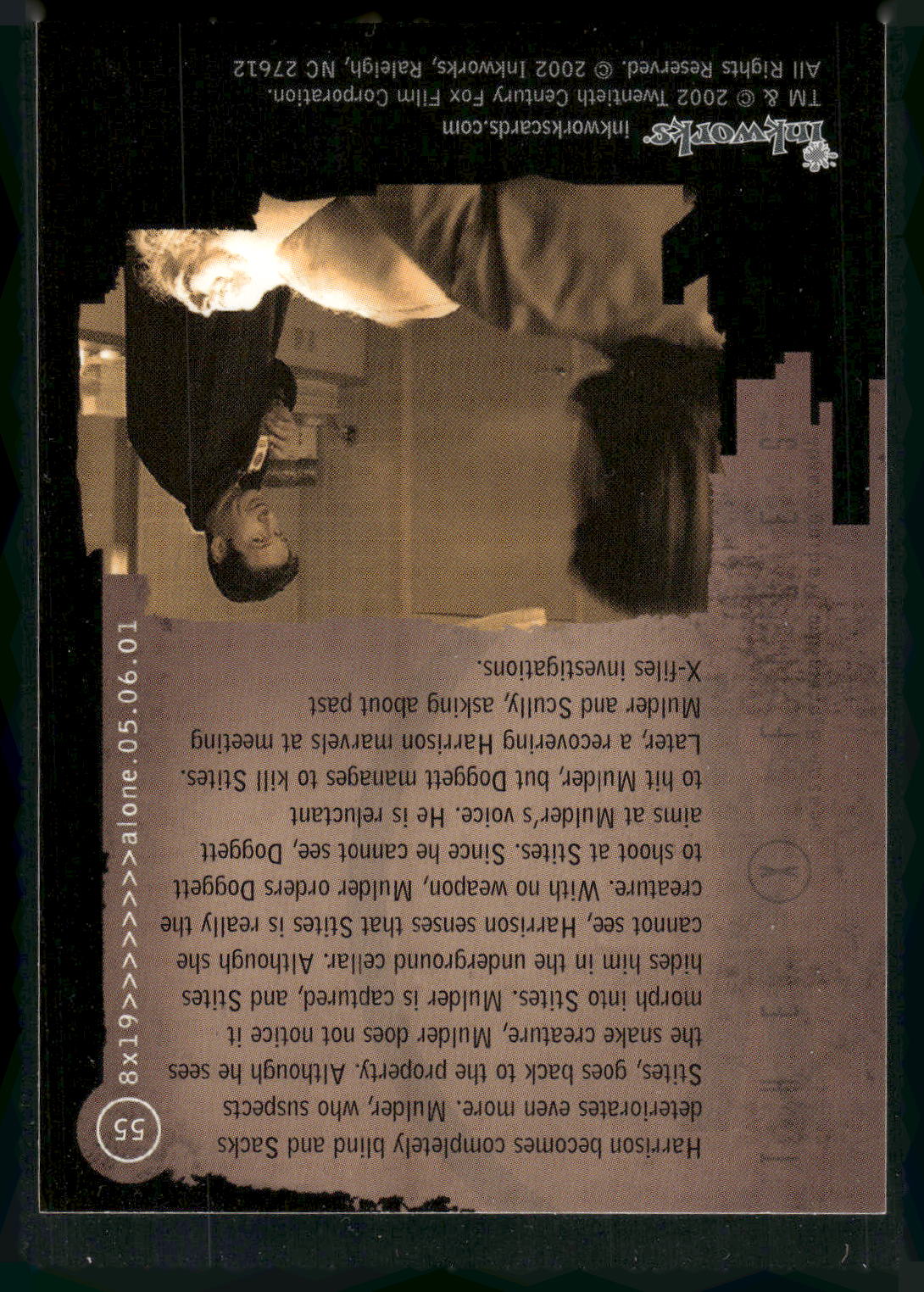 2002 Inkworks X-Files Season 8 #55 8x19 Alone