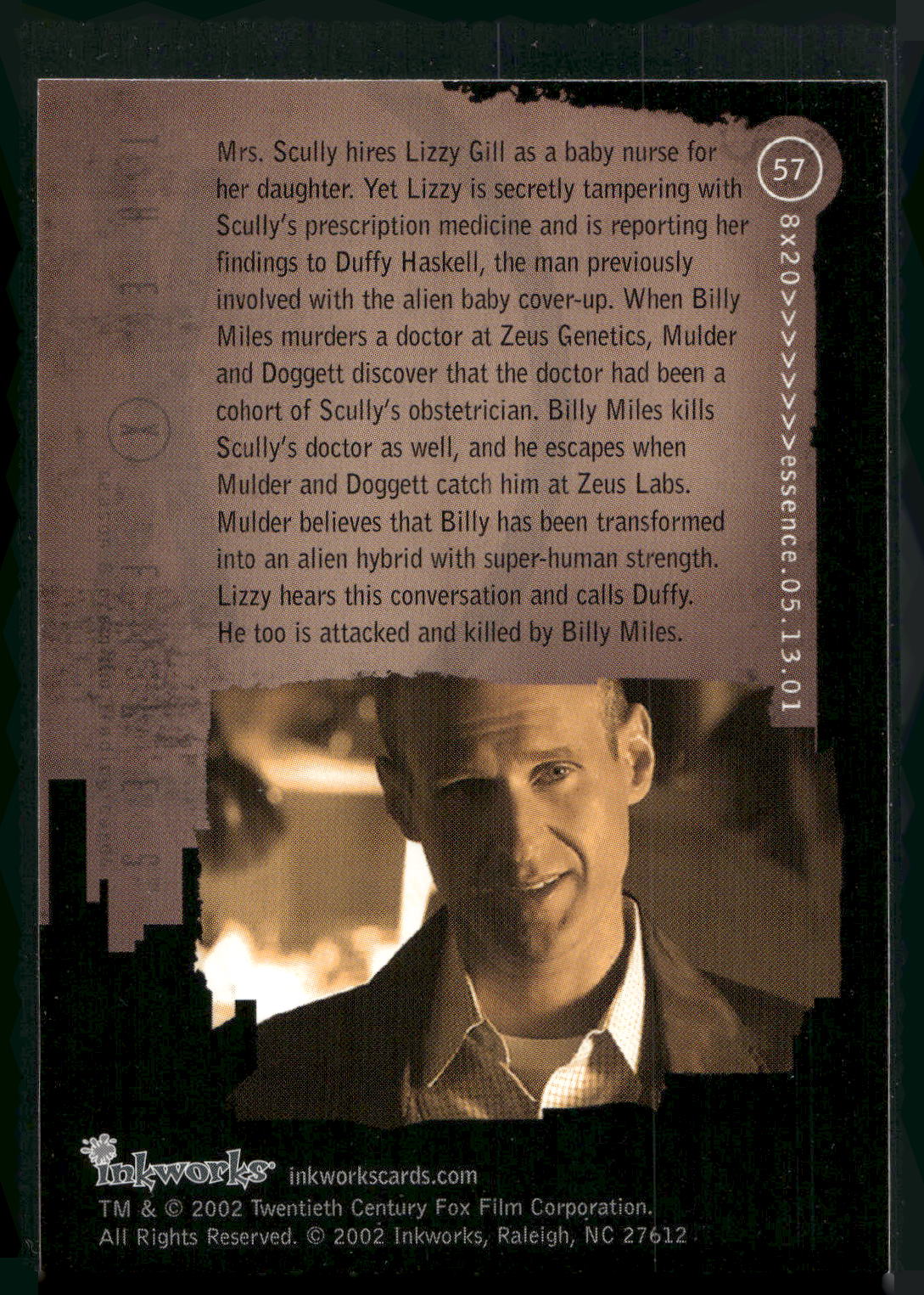 2002 Inkworks X-Files Season 8 #57 8x20 Essence