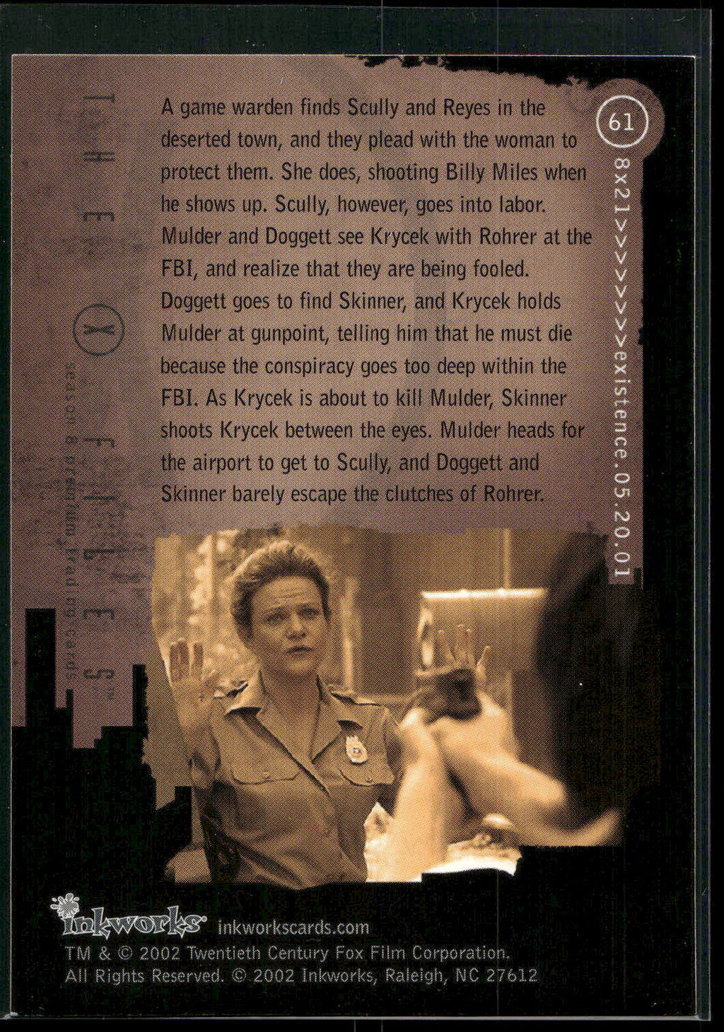 2002 Inkworks X-Files Season 8 #61 8x21 Existence