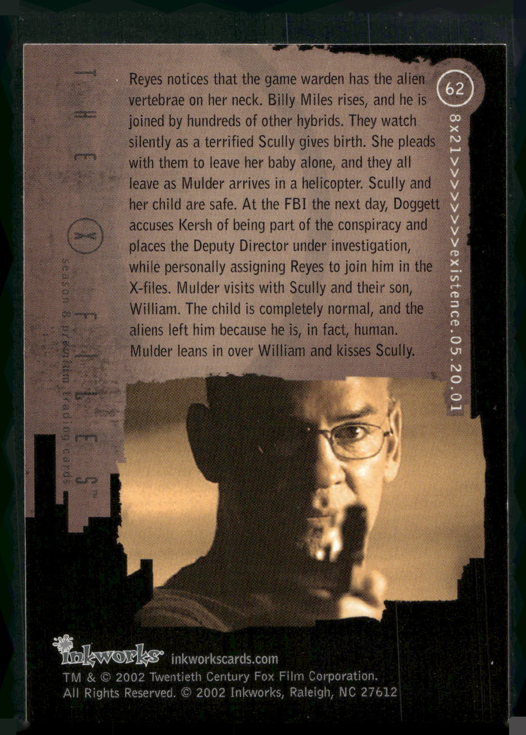 2002 Inkworks X-Files Season 8 #62 8x21 Existence