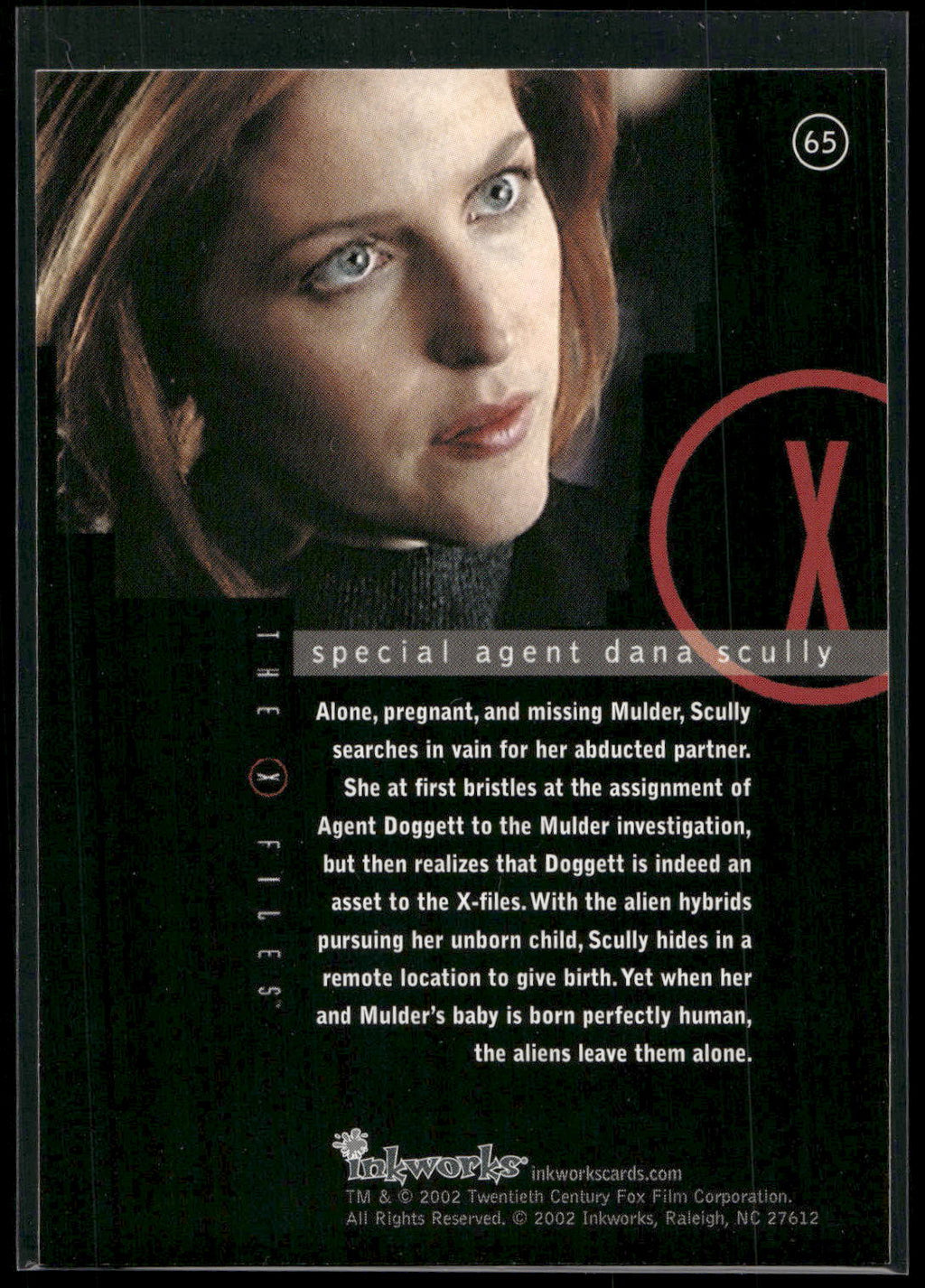 2002 Inkworks X-Files Season 8 #65 Special Agent Dana Scully