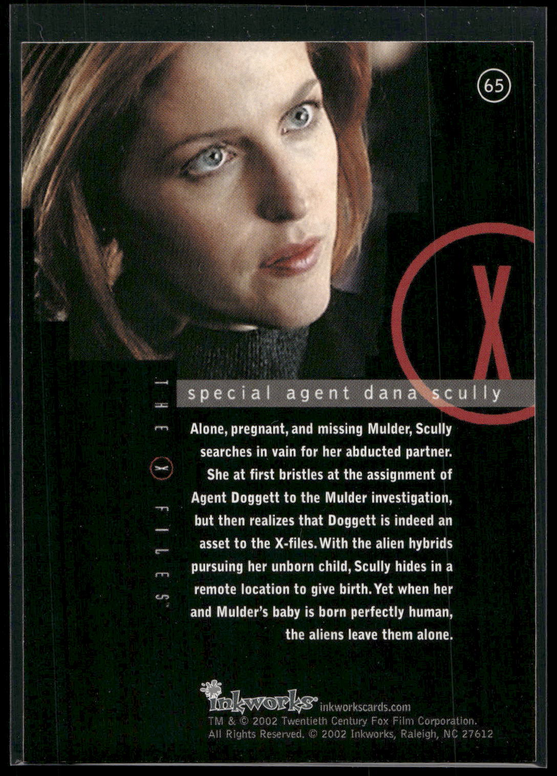 2002 Inkworks X-Files Season 8 #65 Special Agent Dana Scully