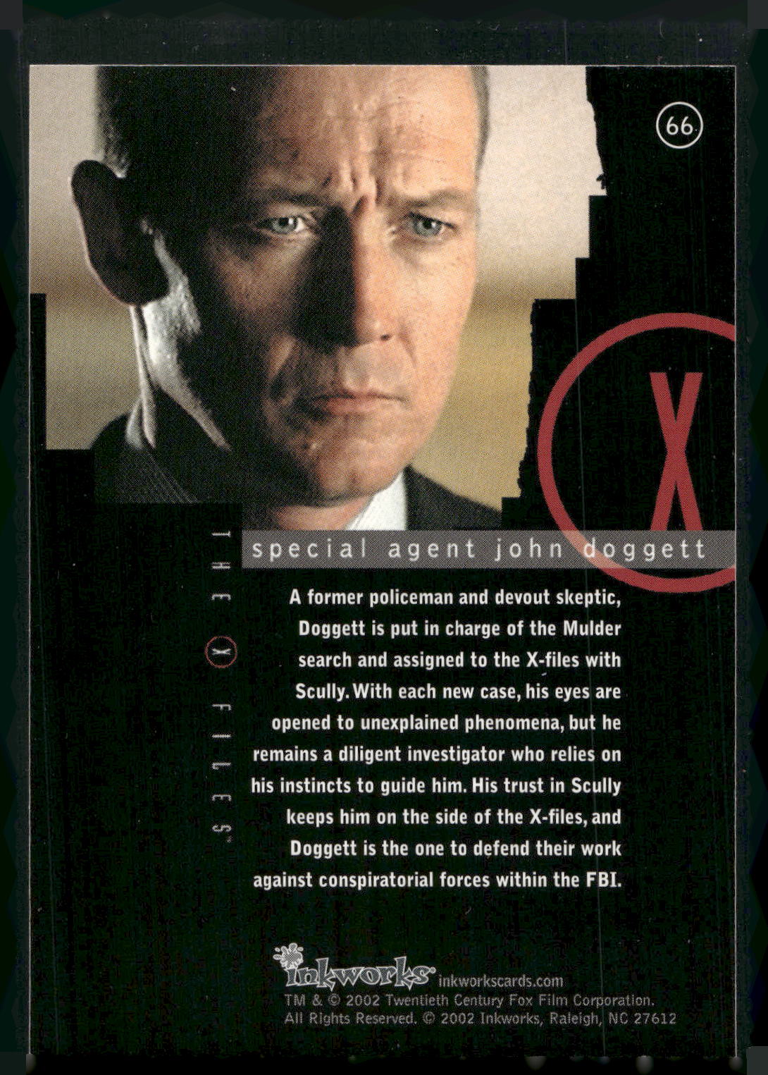 2002 Inkworks X-Files Season 8 #66 Special Agent John Doggett