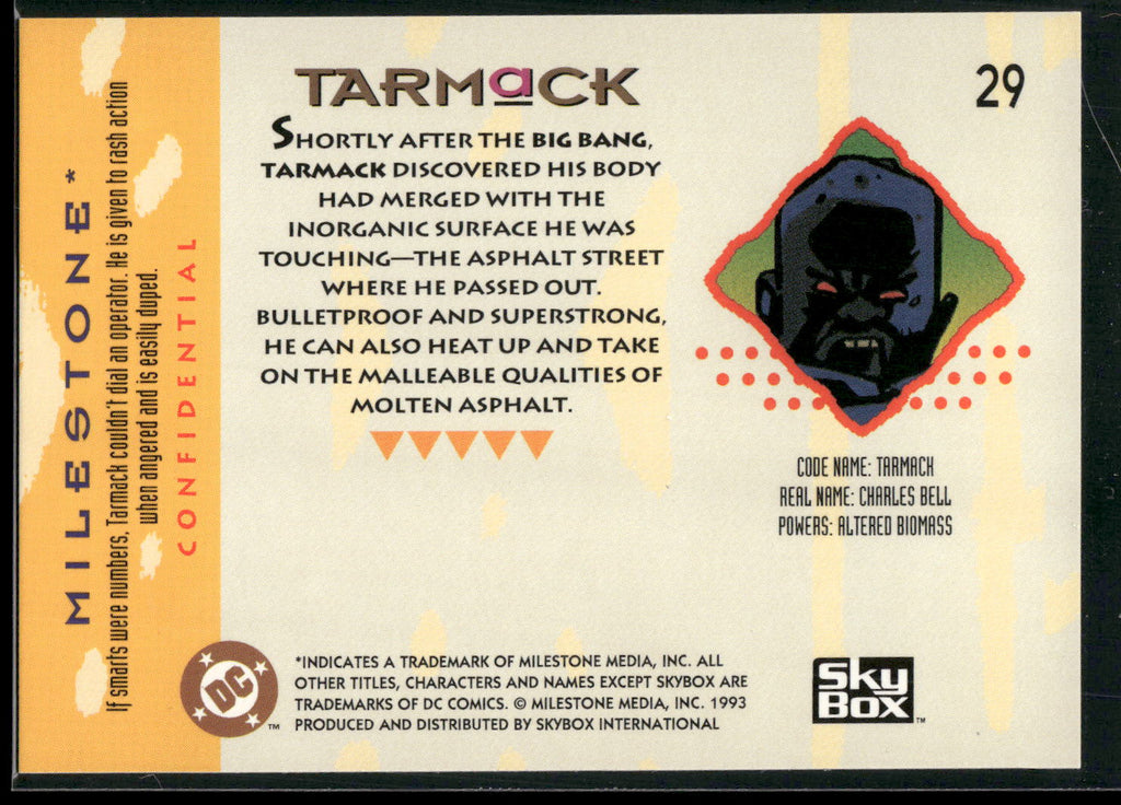 1993 SkyBox Milestone: The Dakota Universe #29 Tarmack