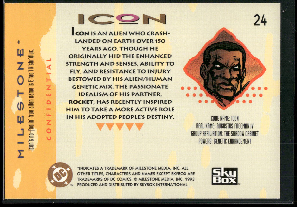 1993 SkyBox Milestone: The Dakota Universe #24 Icon
