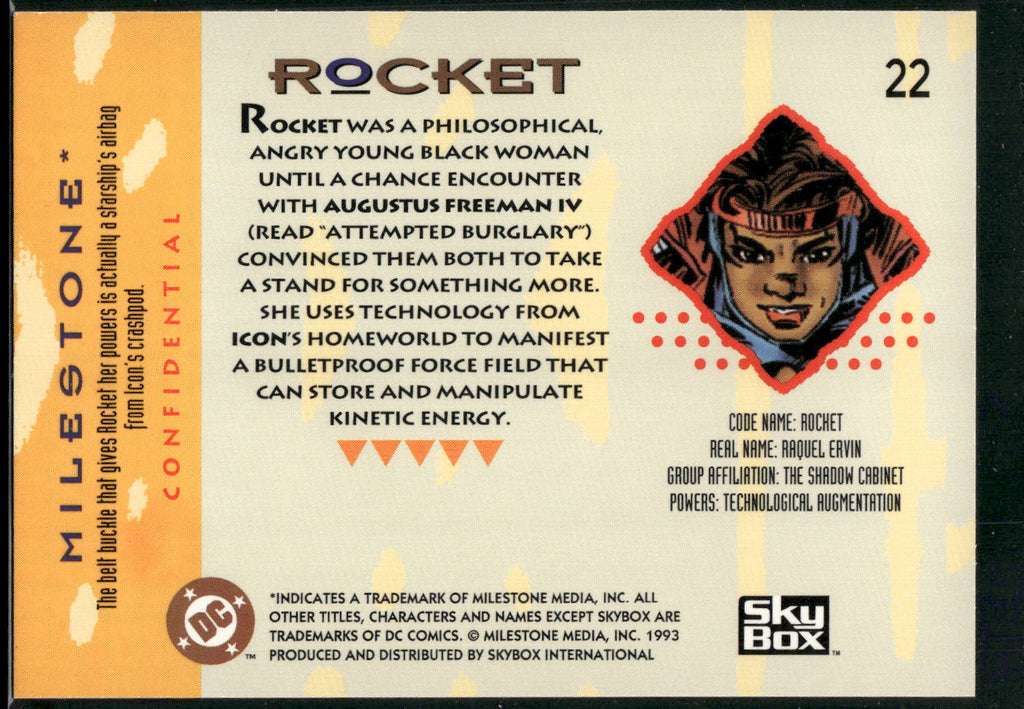 1993 SkyBox Milestone: The Dakota Universe #22 Rocket