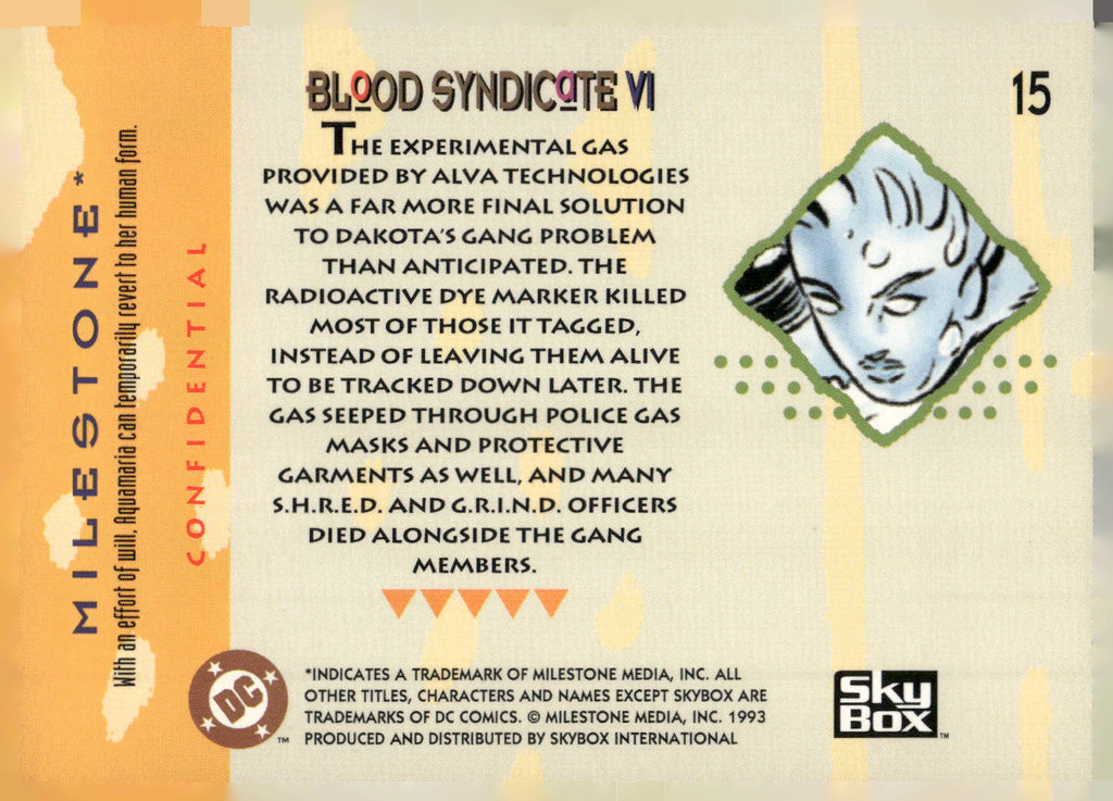 1993 SkyBox Milestone: The Dakota Universe #15 Blood Syndicate
