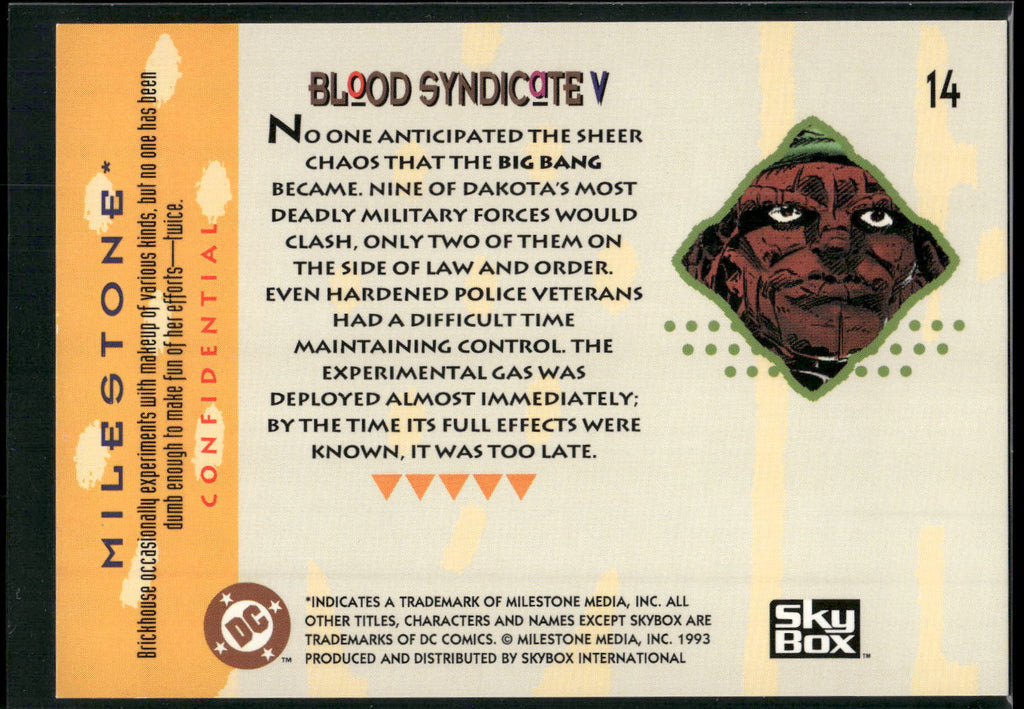 1993 SkyBox Milestone: The Dakota Universe #14 Blood Syndicate V