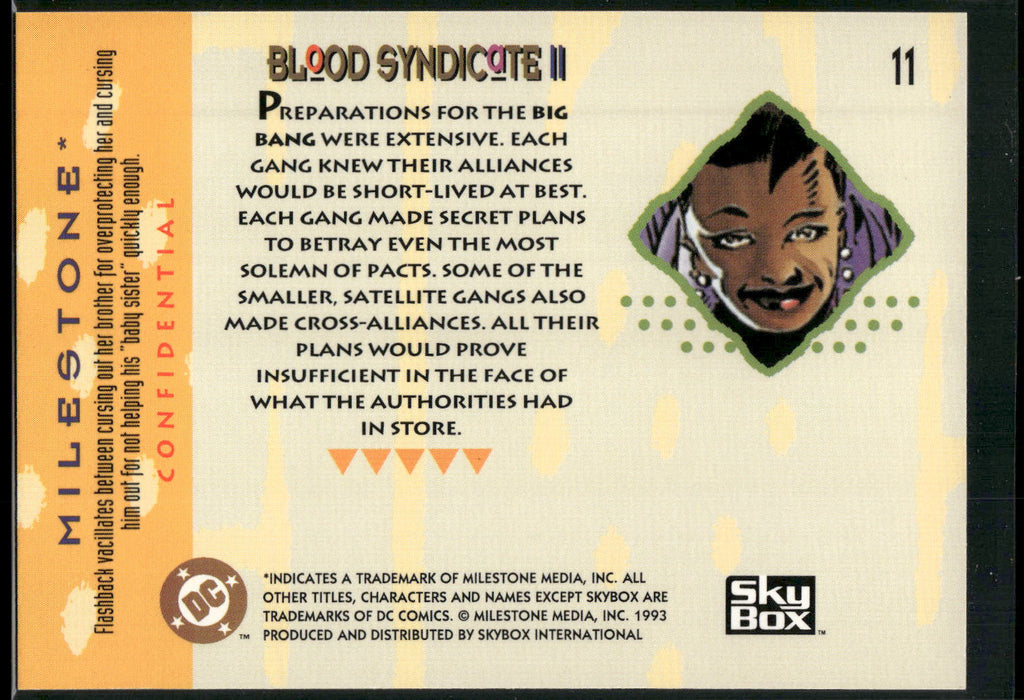 1993 SkyBox Milestone: The Dakota Universe #11 Blood Syndicate