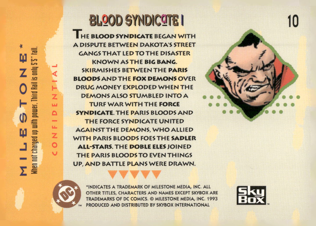 1993 SkyBox Milestone: The Dakota Universe #10 Blood Syndicate I