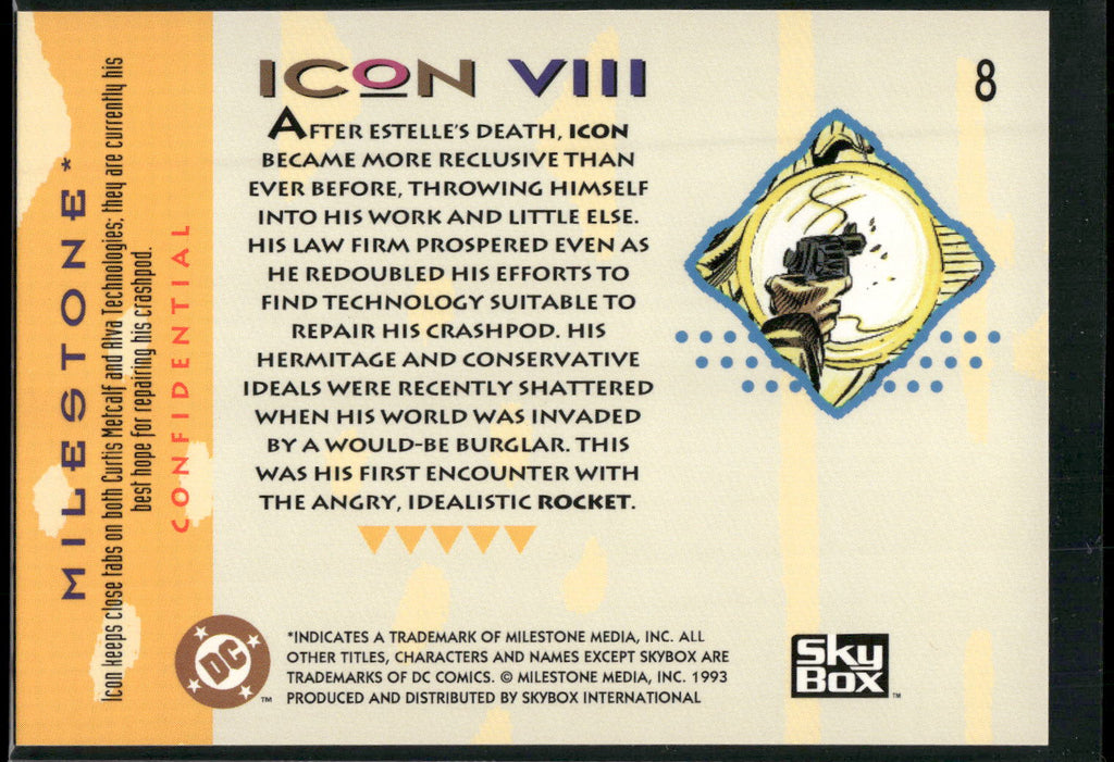 1993 SkyBox Milestone: The Dakota Universe #8 Icon VIII