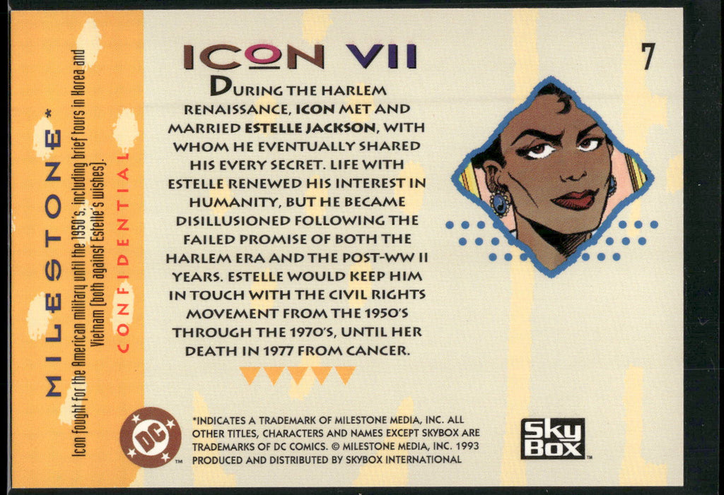 1993 SkyBox Milestone: The Dakota Universe #7 Icon