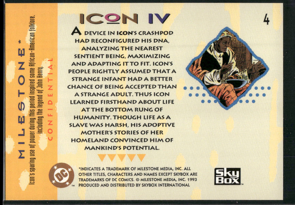 1993 SkyBox Milestone: The Dakota Universe #4 Icon