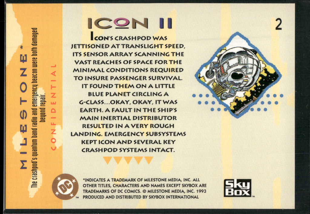 1993 SkyBox Milestone: The Dakota Universe #2 Icon