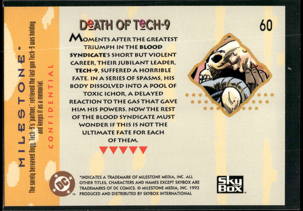 1993 SkyBox Milestone: The Dakota Universe #60 Death of Tech-9