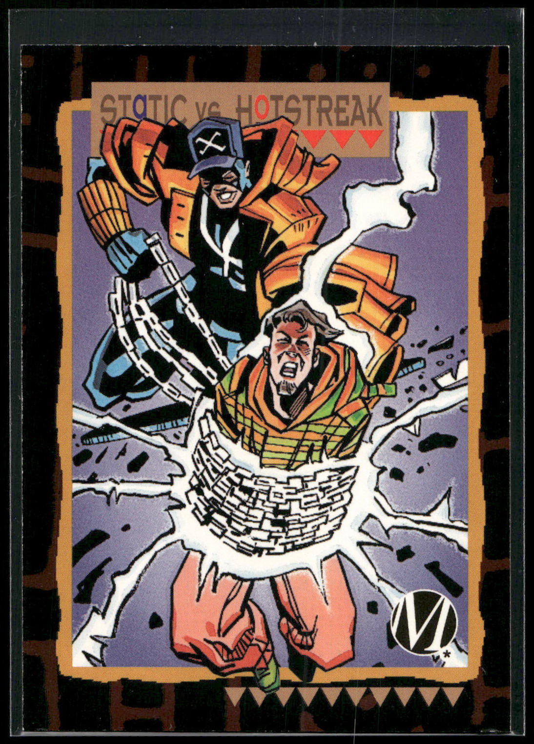 1993 SkyBox Milestone: The Dakota Universe #56 Static vs. Hotstreak