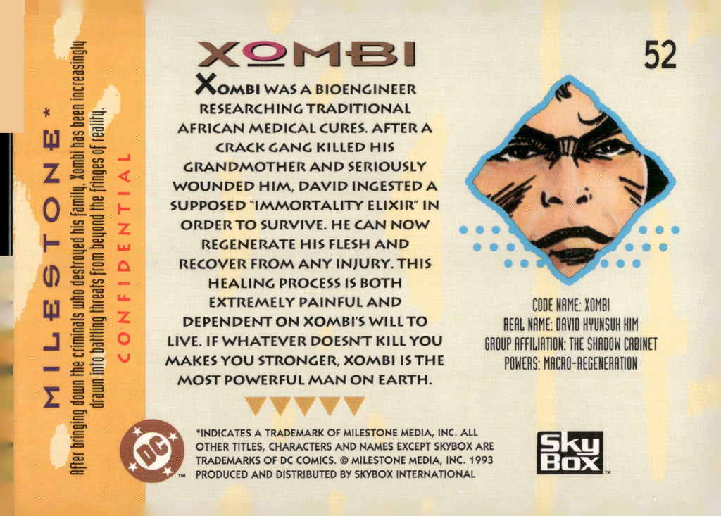 1993 SkyBox Milestone: The Dakota Universe #52 Xombi