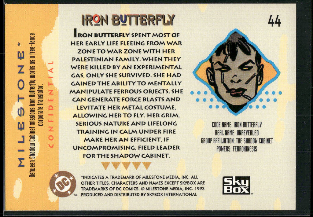 1993 SkyBox Milestone: The Dakota Universe #44 Iron Butterfly