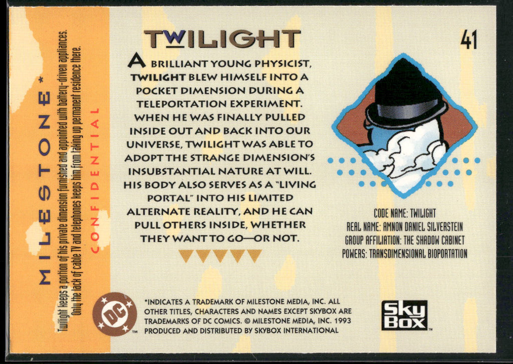 1993 SkyBox Milestone: The Dakota Universe #41 Twilight