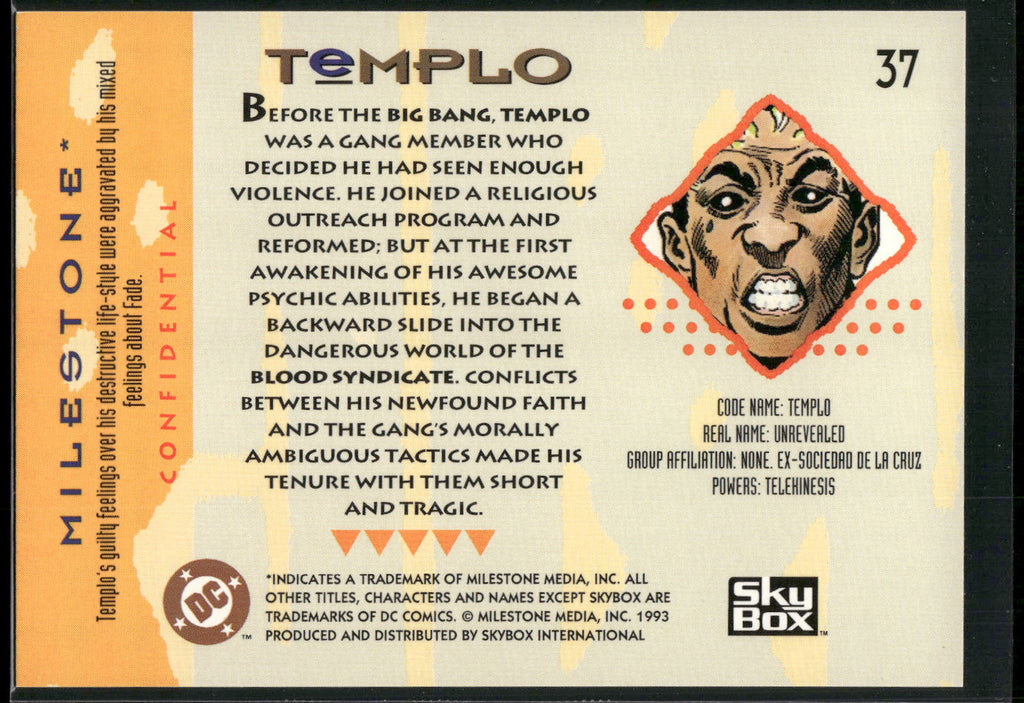 1993 SkyBox Milestone: The Dakota Universe #37 Templo