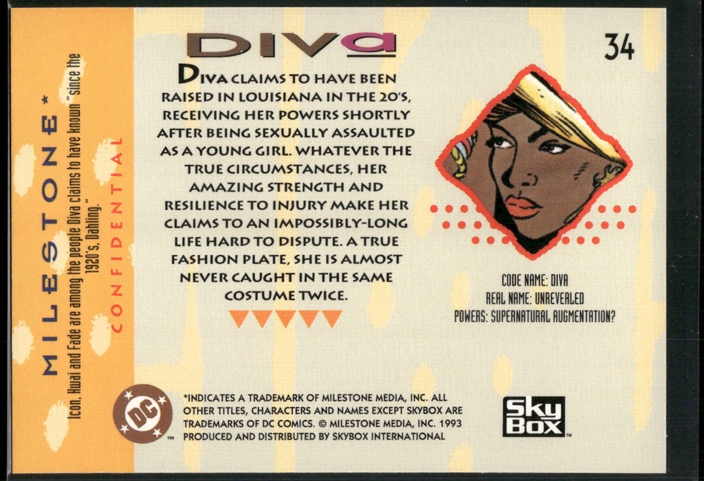 1993 SkyBox Milestone: The Dakota Universe #34 Diva