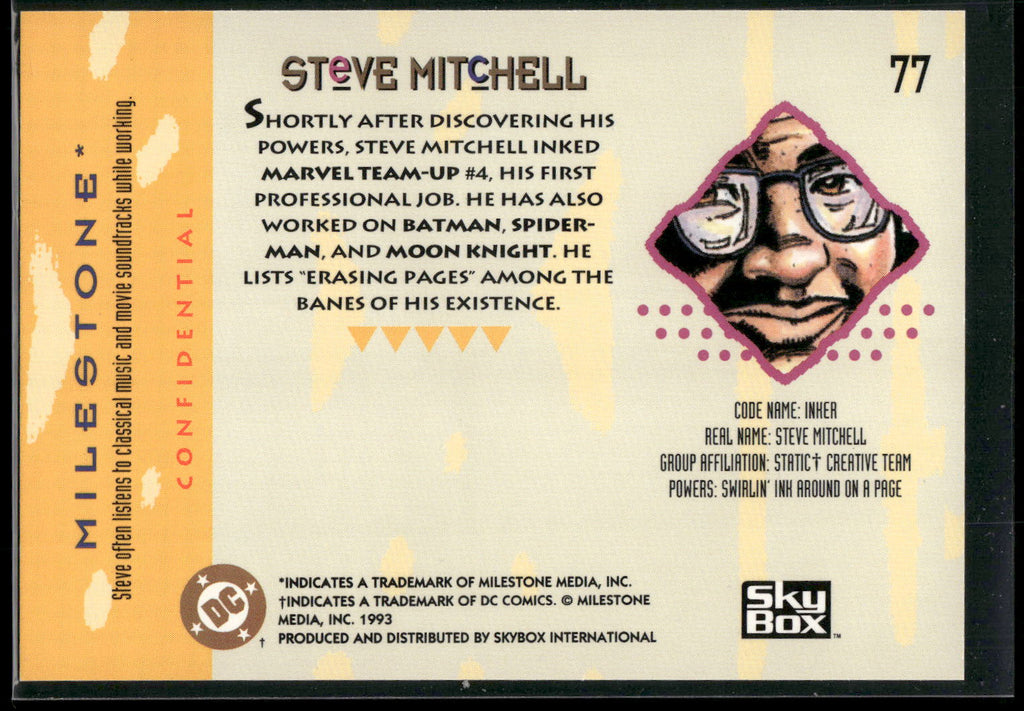 1993 SkyBox Milestone: The Dakota Universe #77 Steve Mitchell