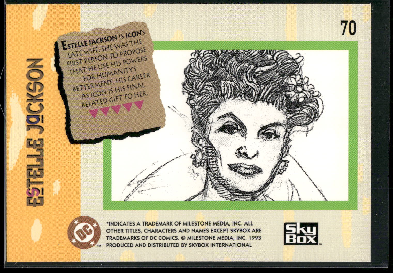 1993 SkyBox Milestone: The Dakota Universe #70 Estelle Jackson