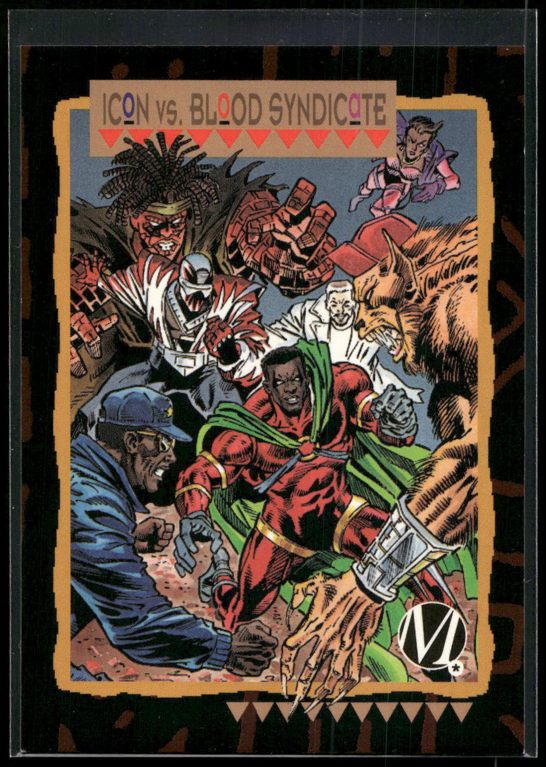 1993 SkyBox Milestone: The Dakota Universe #62 Icon vs. Blood Syndicate