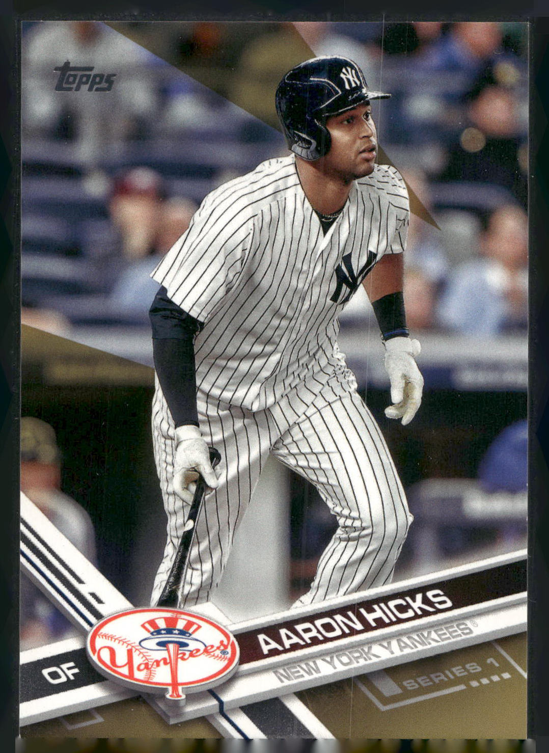 2017 Topps #181 Aaron Hicks Gold #/2017
