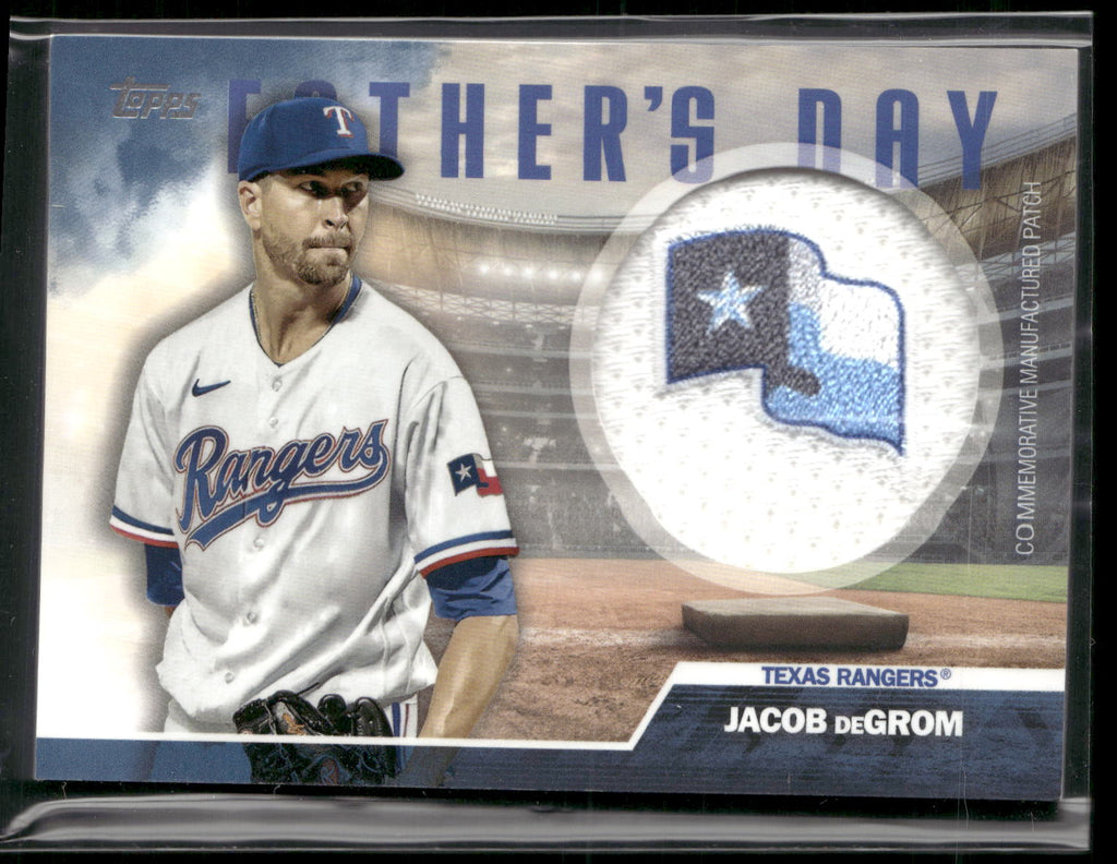 2023 Topps #FD-JD Jacob deGrom Father's Day Commemorative Team Patches