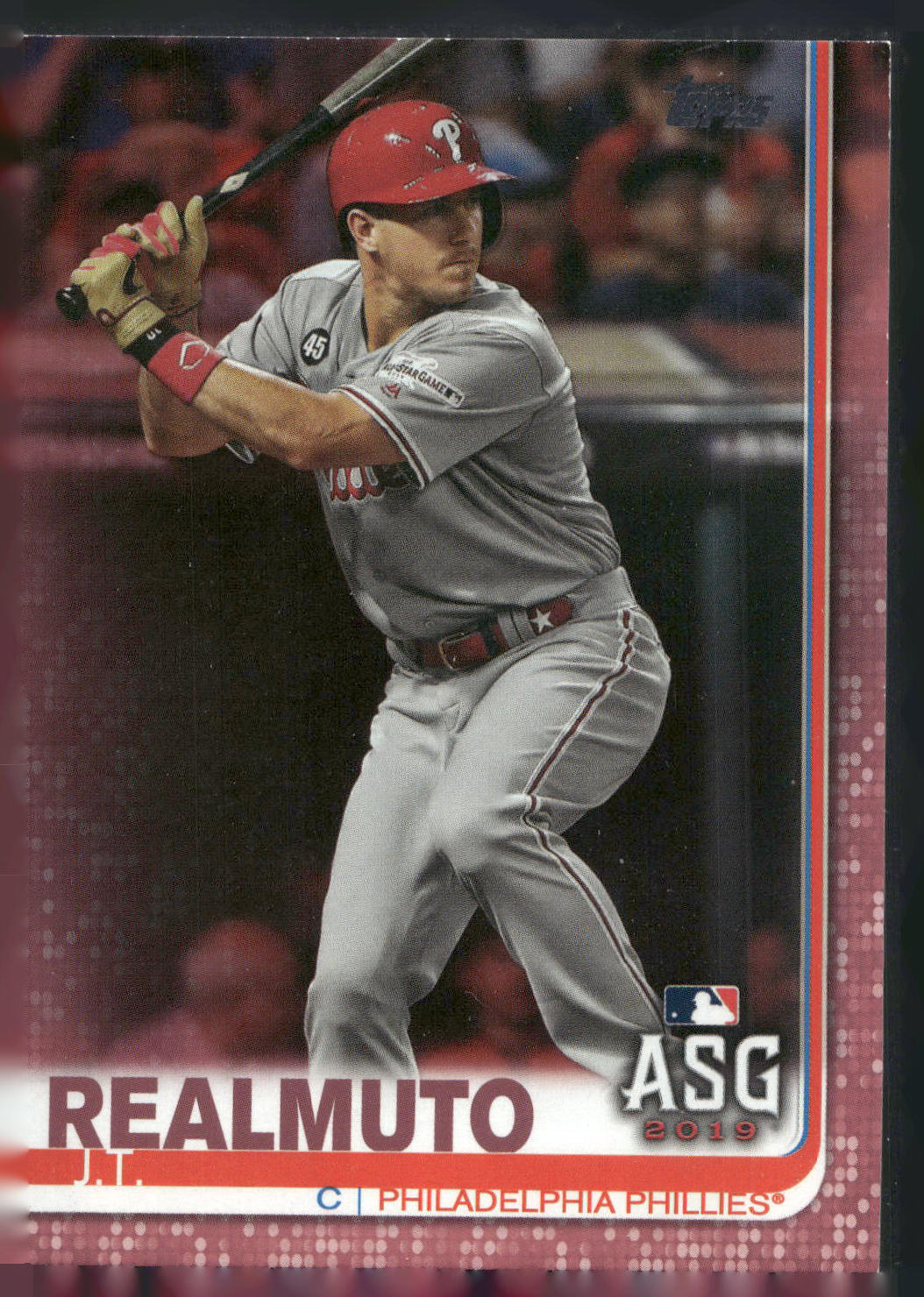 2019 Topps Update #US58 J.T. Realmuto Mother's Day Pink #/50