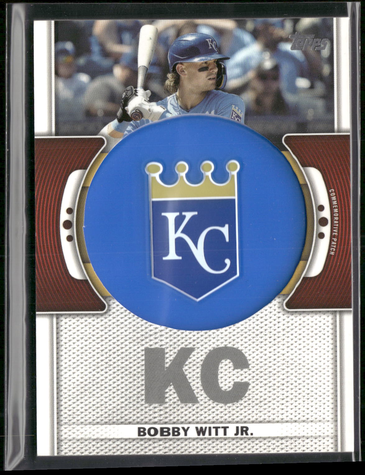 2023 Topps #TLP-BW Bobby Witt Jr. Commemorative Team Logo Patches