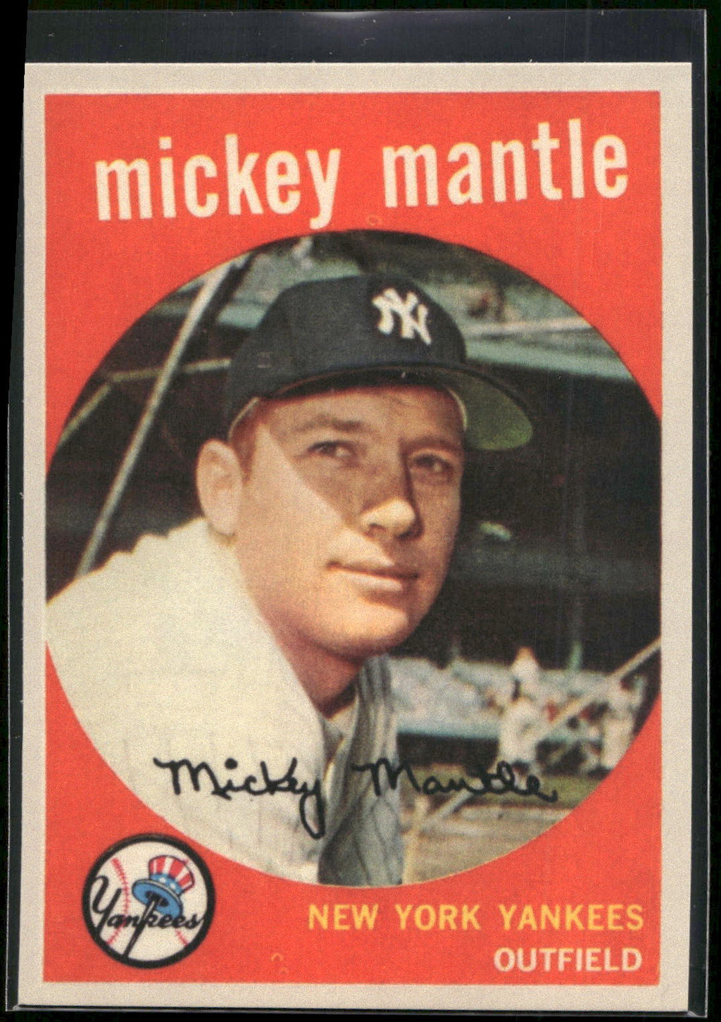 1983 BGHLI Reprint 1959 Topps #10 Mickey Mantle Reprint