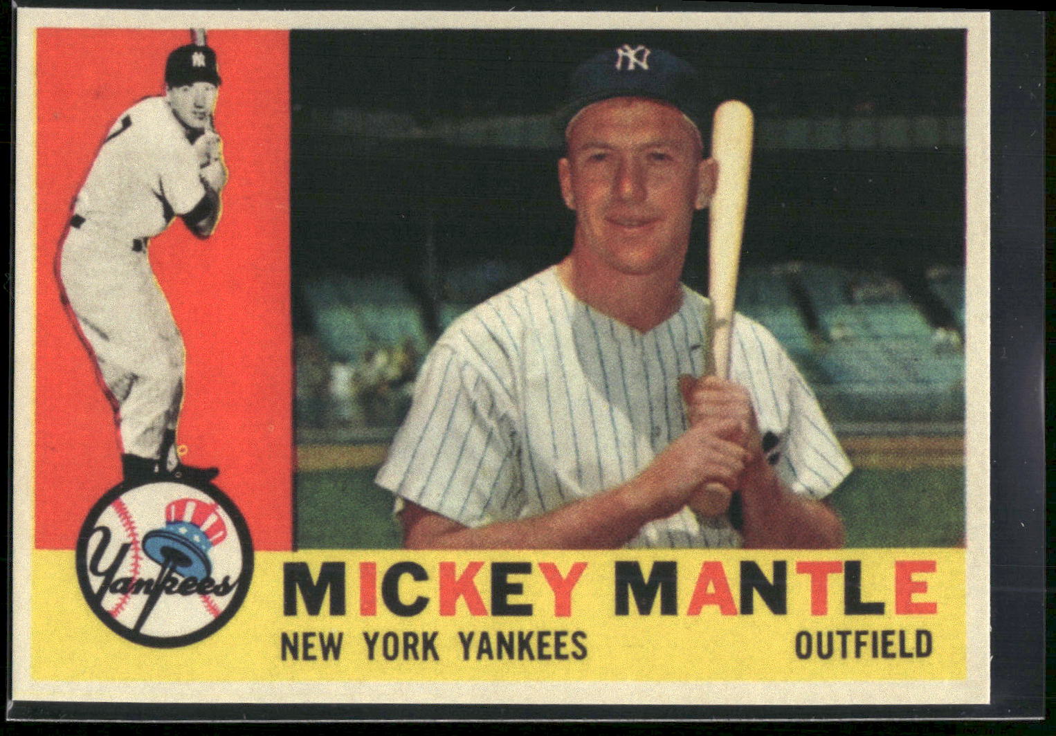 1983 BGHLI Reprint 1960 Topps #350 Mickey Mantle Reprint
