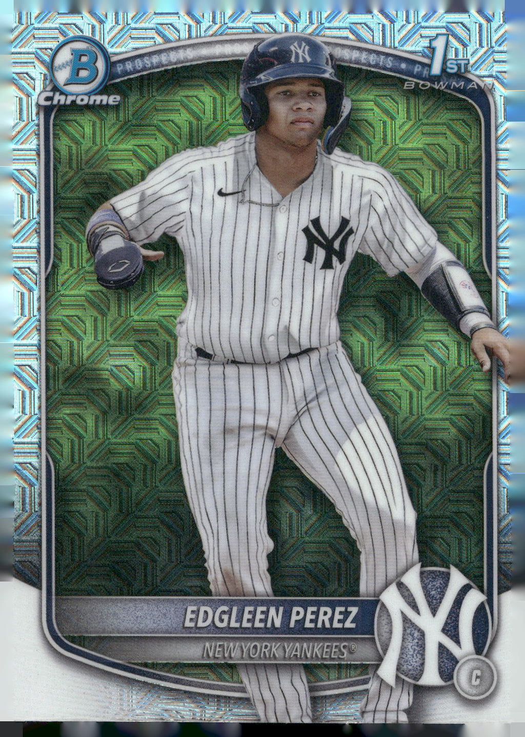 2025 Bowman #BCP-80 Edgleen Perez Chrome Prospects Mojo Refractor
