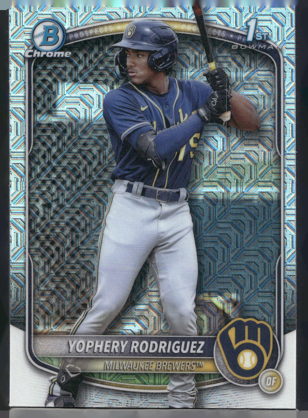 2025 Bowman #BCP-36 Yophery Rodriguez Chrome Prospects Mojo Refractor