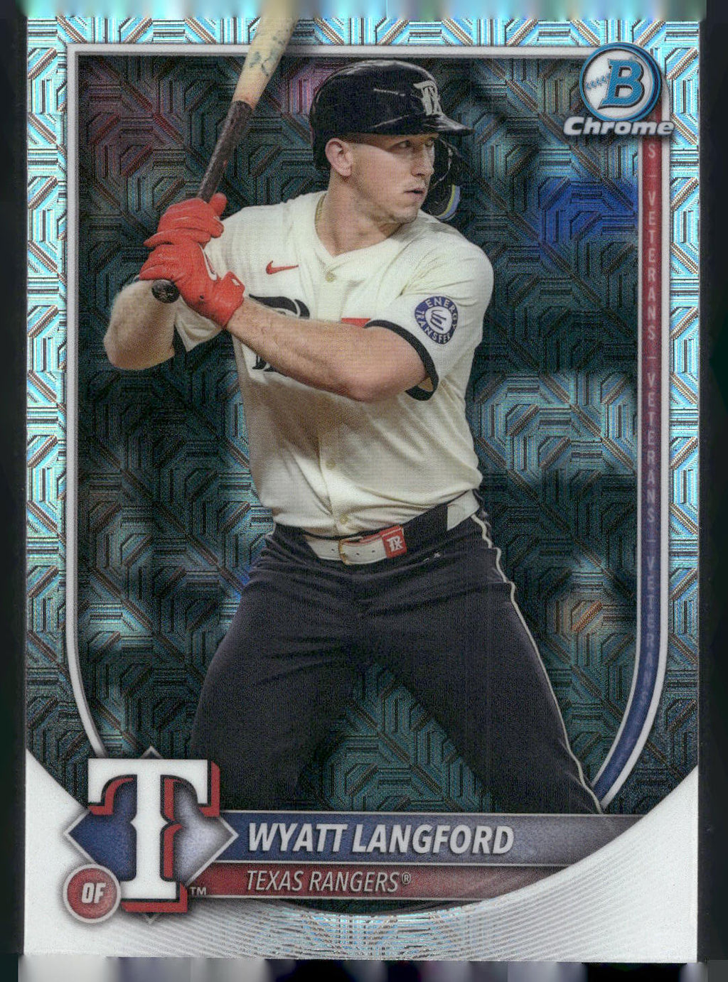 2025 Bowman #33 Wyatt Langford Chrome Mojo Refractor